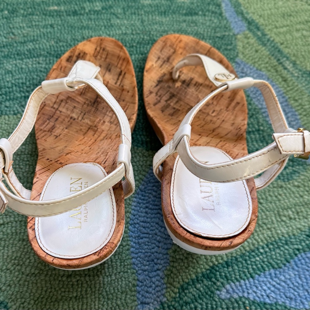 Ralph Lauren Reeta Cork Wedge Size 6.5 - Picture 4 of 9